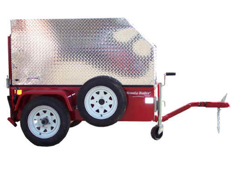 Scoota trailer for towing your power wheelchair or scooter behind your car 